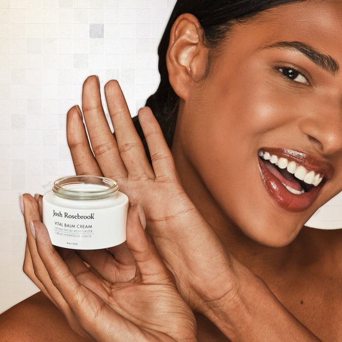 Vital Balm Cream and model