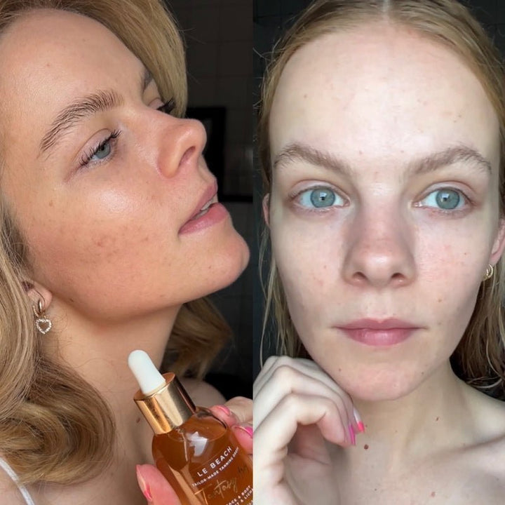 Tantasy Tanning Drops Before and After 