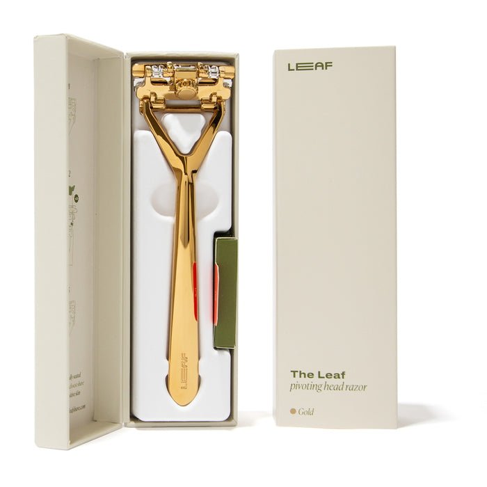 Leaf Razor Gold Packaging