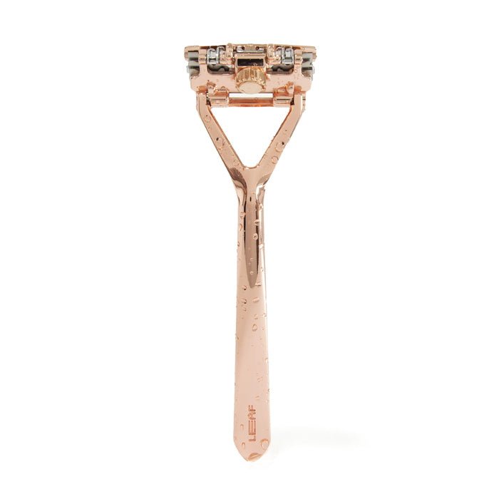 The Leaf Razor Kit Rose Gold backside