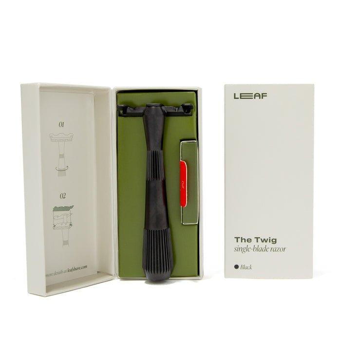 The Twig Razor Kit Black Packaging