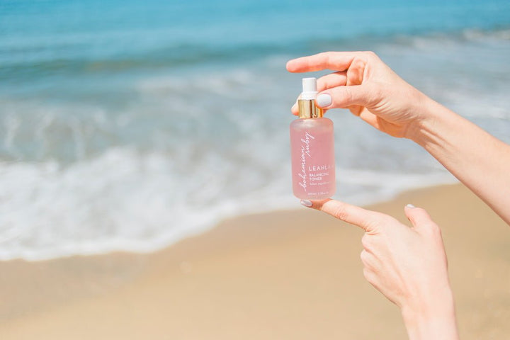 Bohemian Ruby Balancing Toner at the beach