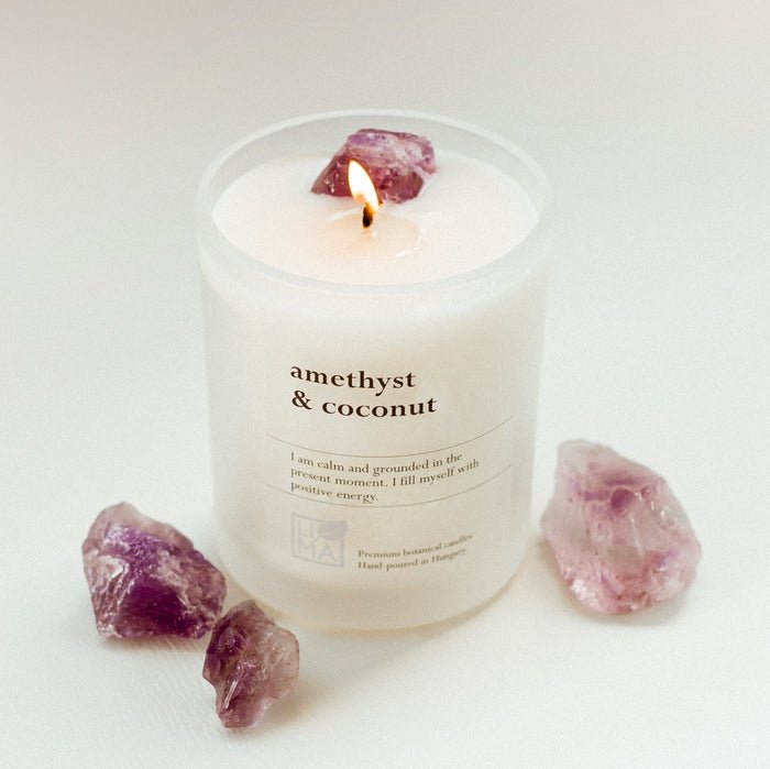 Lima Cosmetics Amethyst & Coconut Kristallkerze burning candle