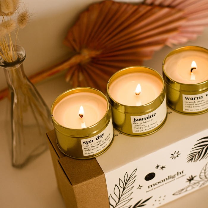 Moonlight Botanische Duftkerzen Selection Box - mood burning candles