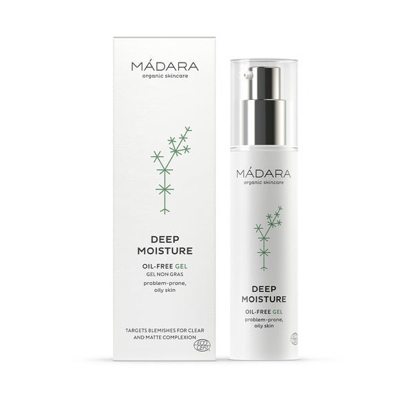 Mádara Deep Moisture Oil-Free Gel mit Verpackung