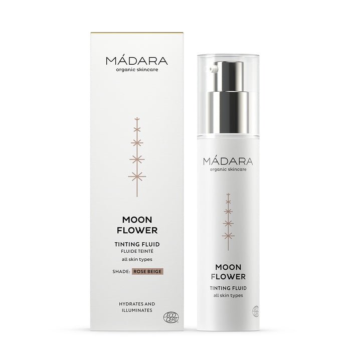 Mádara Moonflower Rose Beige Tinting Fluid mit Verpackung