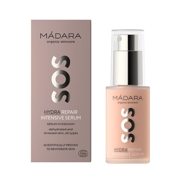 Mádara SOS Hydra Repair Intensive Serum with Packaging