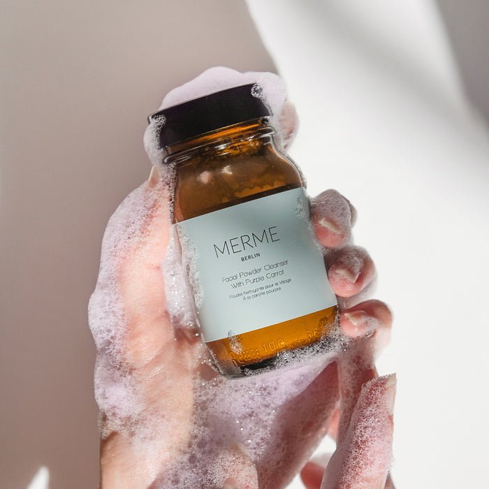 Merme Facial Powder Cleanser - mood with foam