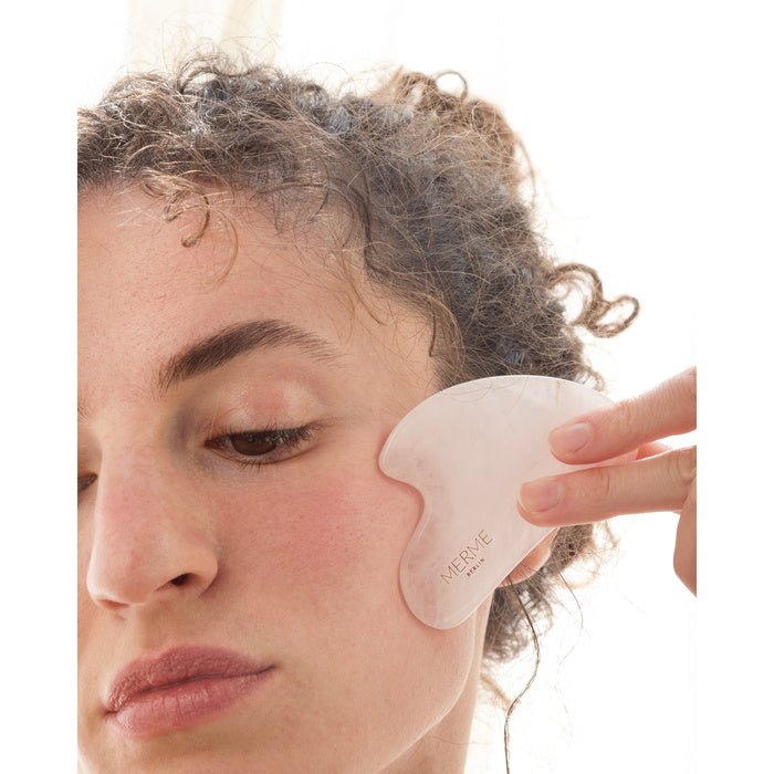 Merme Berlin Rose Quartz Gua Sha Facial Massage