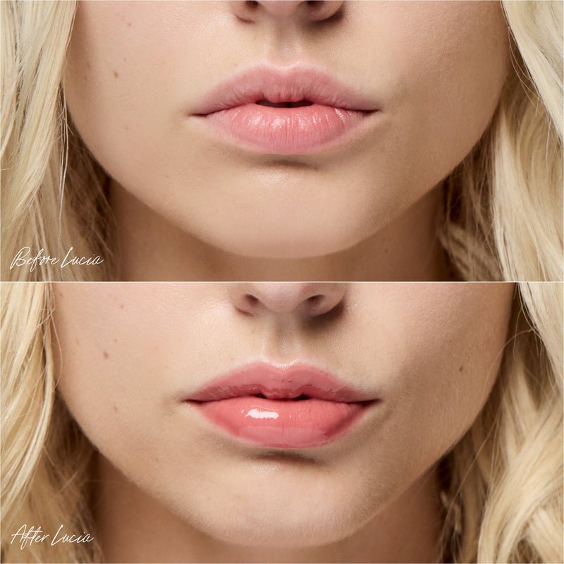 Legendary Lip Oil Lucia Before After