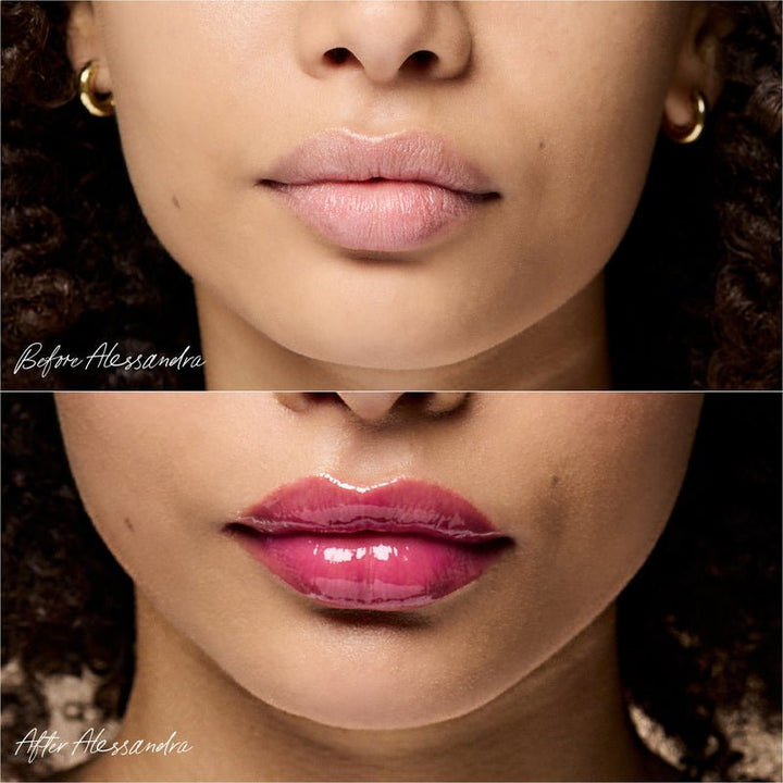 Legendary Lip Oil Alessandra Before After