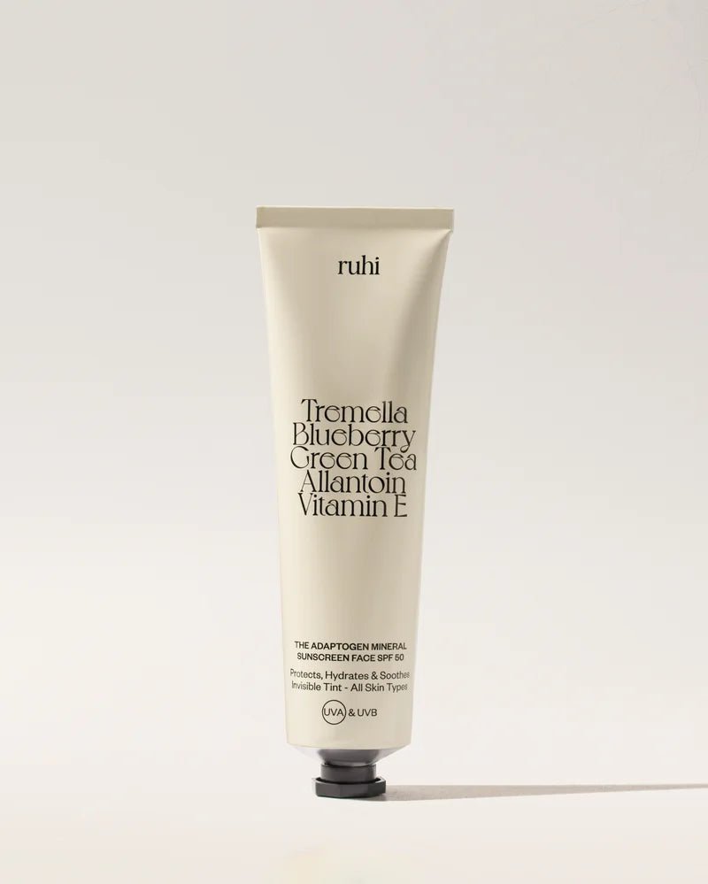 Ruhi The Adaptogen Mineral Sunscreen Face SPF 50 - Produktfoto Tube