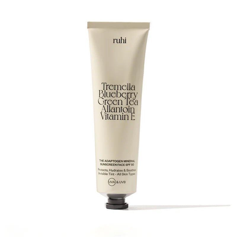 Ruhi The Adaptogen Mineral Sunscreen Face SPF 50 - Freisteller Tube