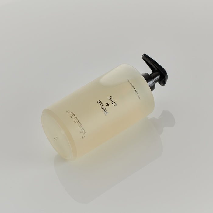 Salt & Stone Antioxidant Body Wash lying flat