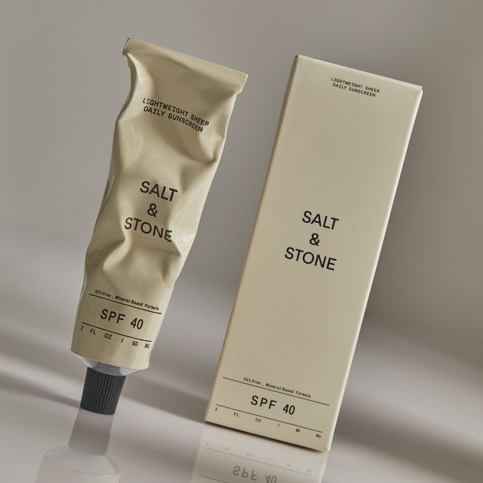 Salt & Stone Lightweight Sheer Daily Sunscreen SPF 40 60 ml - mood with packaging