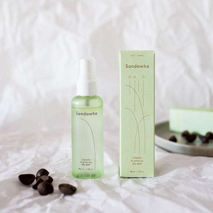 SanDaWha Camellia Brightening Oil Mist mit Verpackung