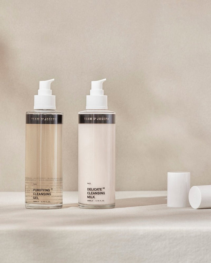 Delicate Cleansing Milk + Purifying Cleansing Gel