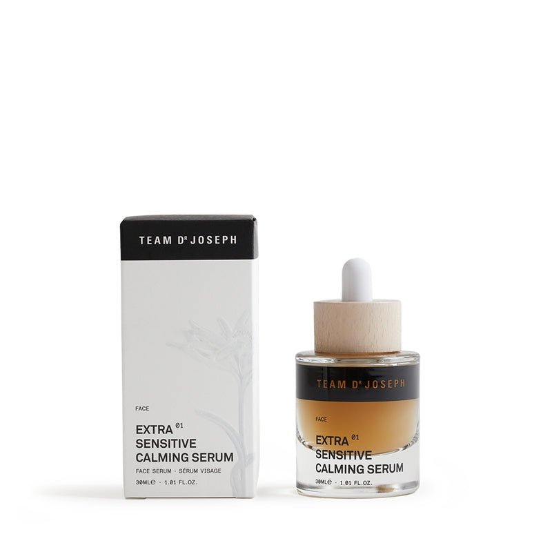 Team Dr. Joseph Extra Sensitive Calming Serum - Flasche mit Verpackung