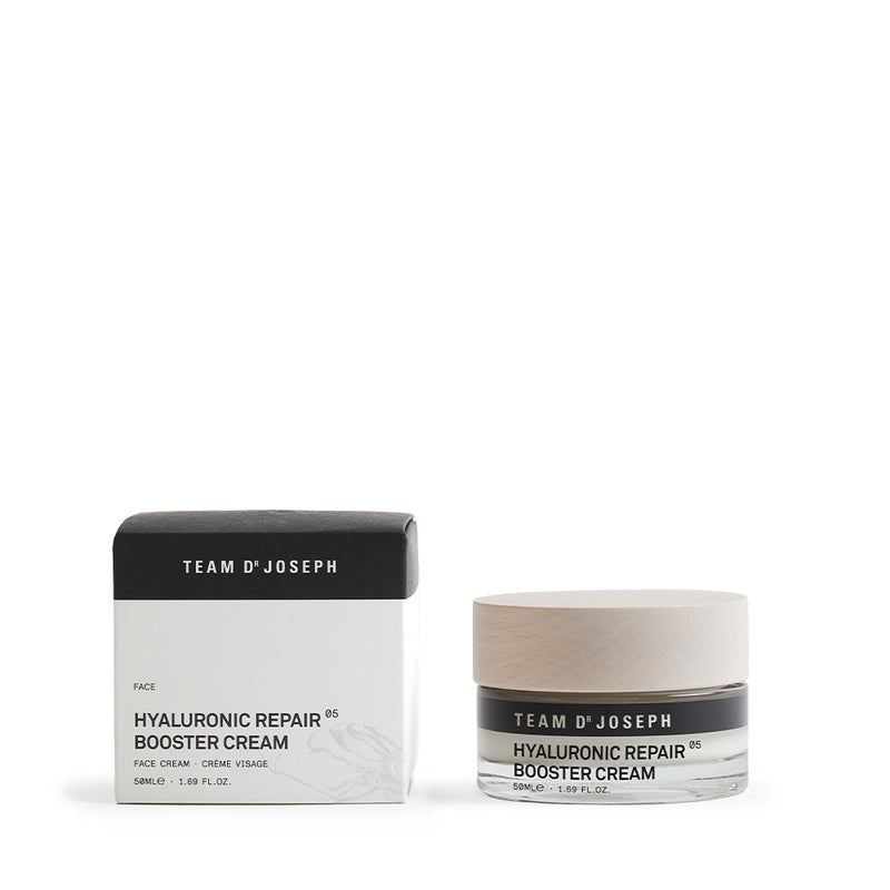 Team Dr. Joseph Hyaluronic Repair Booster Cream - Freisteller mit Verpackung