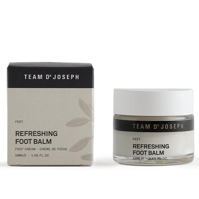 Team Dr. Joseph Refreshing Foot Balm - Freisteller mit Verpackung