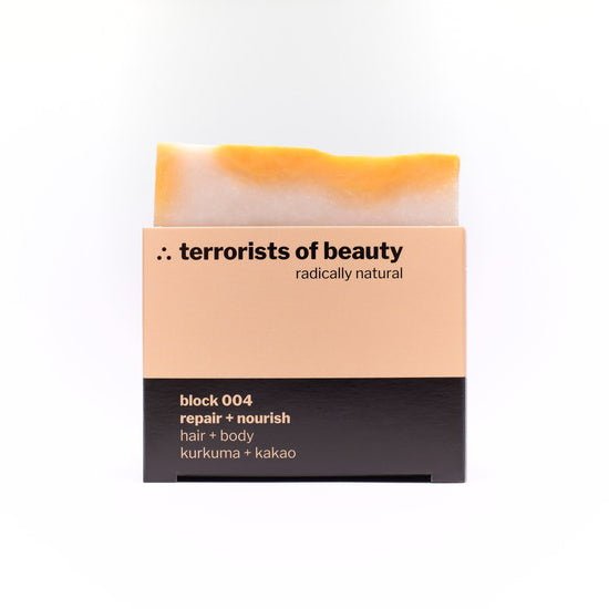 Terrorist of Beauty Blockseife 004 mit Kurkuma und Kakao