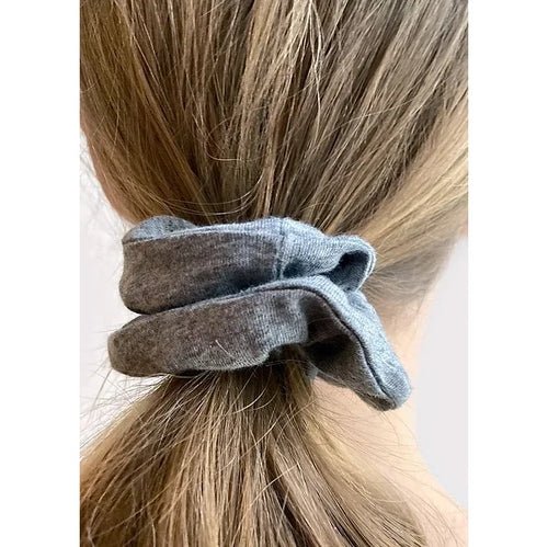 Scrunchie aus Jersey | Grau Meliert close-up