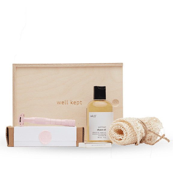 Well Kept Safety Razor Kit Dusty Rose